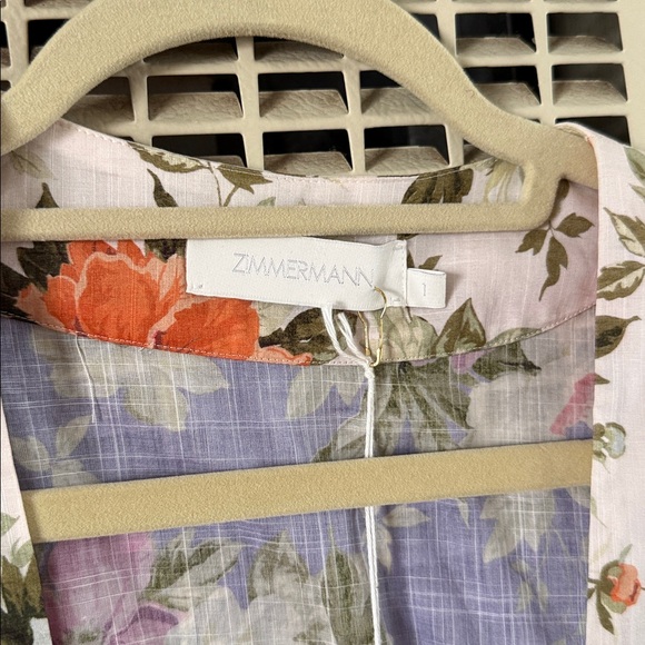 NEW Zimmermann Pattie tiered floral wrap dress - Picture 9 of 12